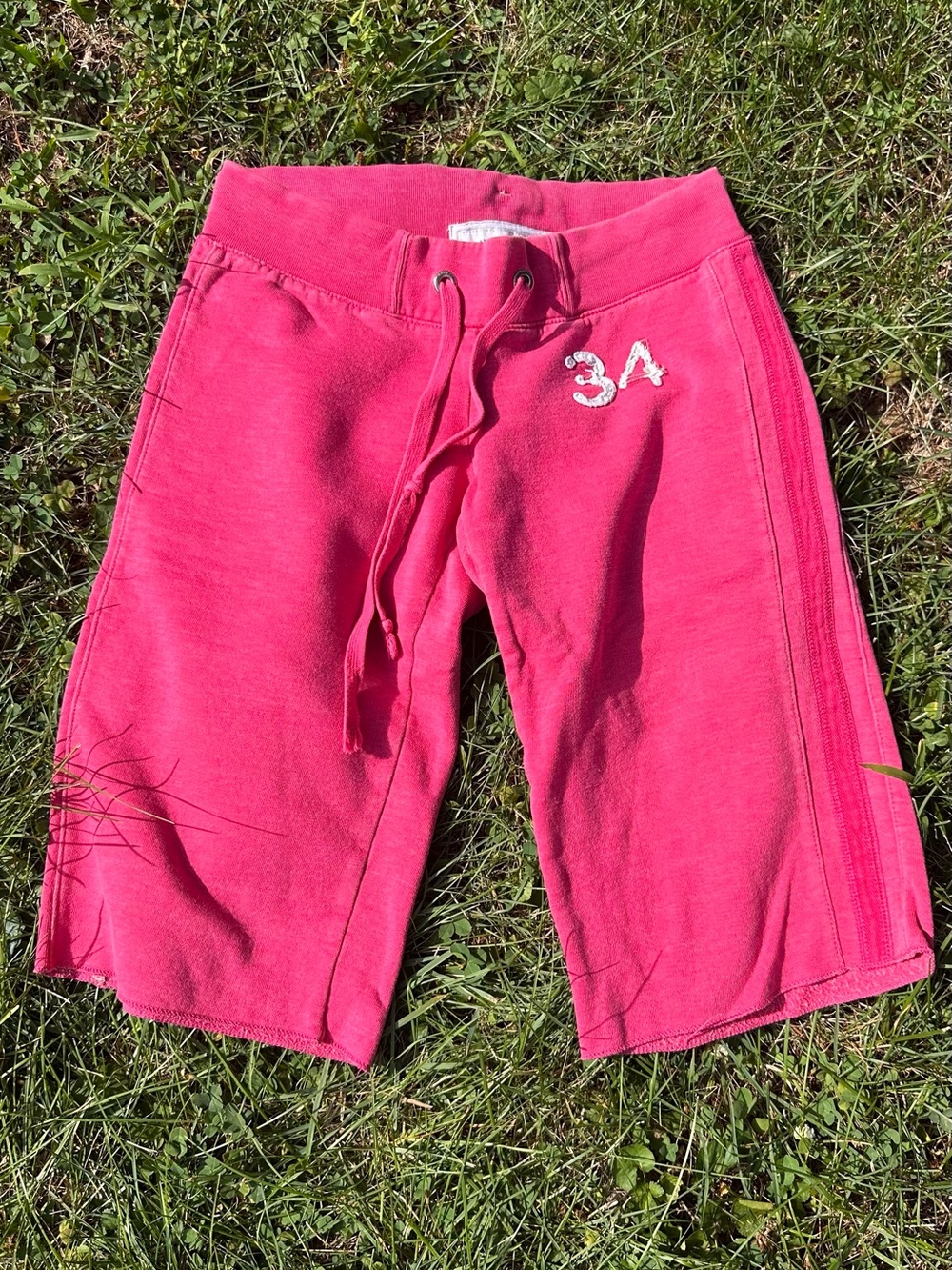 Vintage Low Rise Y2K - 2010’s American Eagle Women’s Pink Drawstring Sweat Short